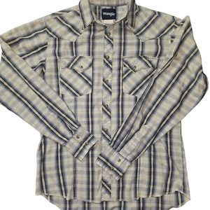 Wrangler pearl snap size medium dress shirt